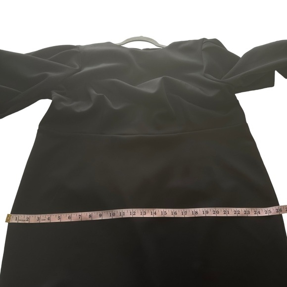 NWT ELOQUII Black Puff Sleeve Tie Back Cuff Pencil Ponte Dress Plus Size 22 NEW - Picture 14 of 15